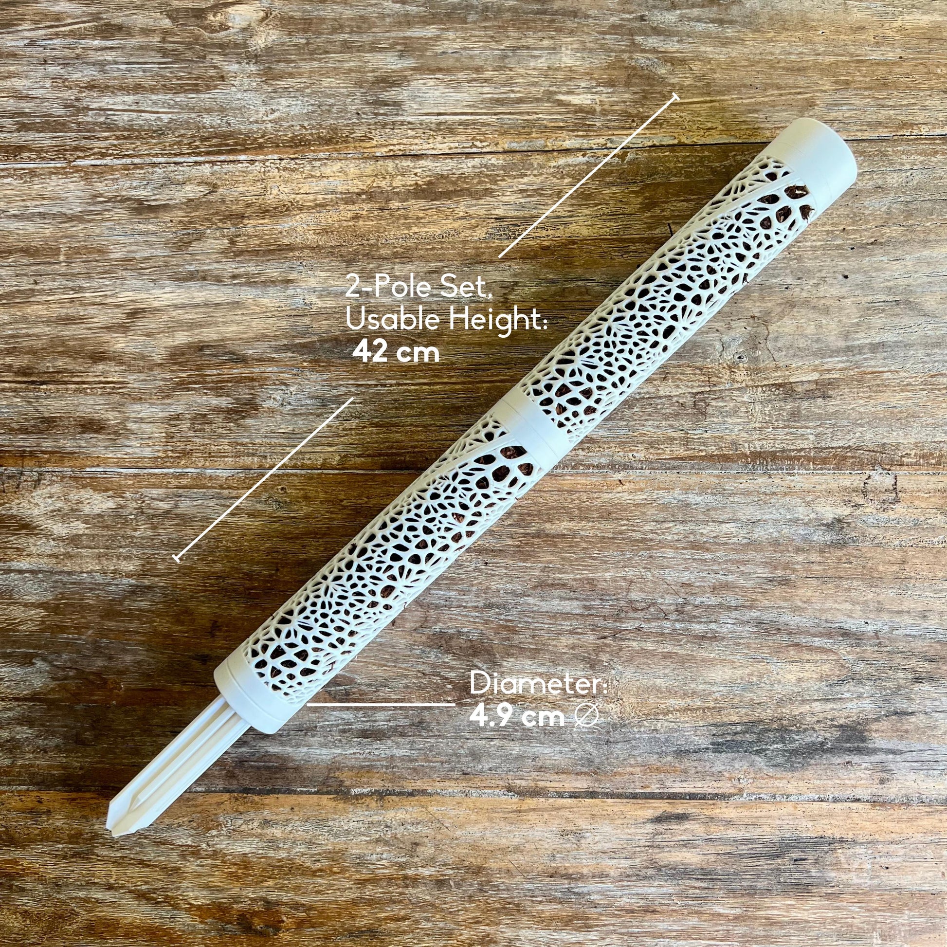 moss pole diameter Voronoi Moss Pole – Modular 3D Printed Plant Support